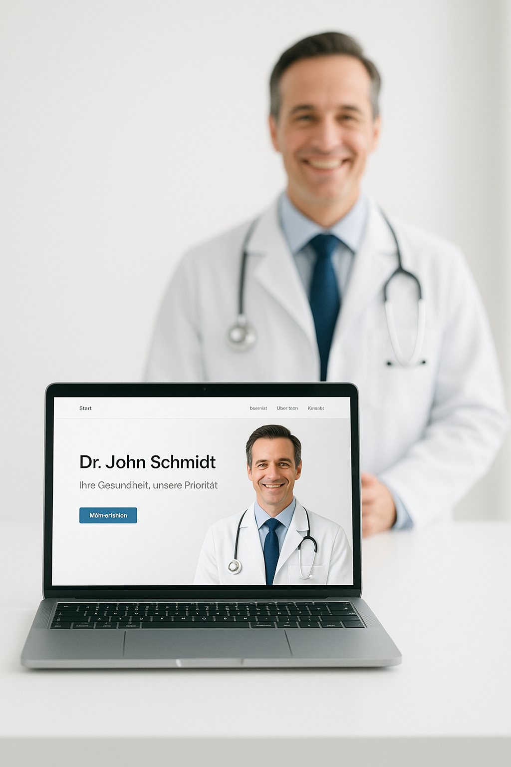 Arzt, der digitale Gesundheitsdienstleistungen anbietet